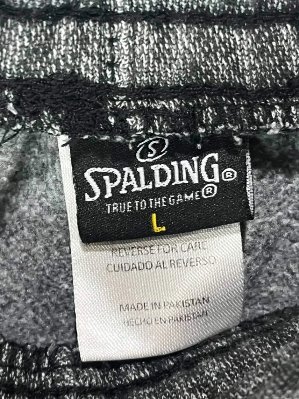 GUC Spalding Sweatpants Mens Gray Fleece Drawstring Joggers Size L